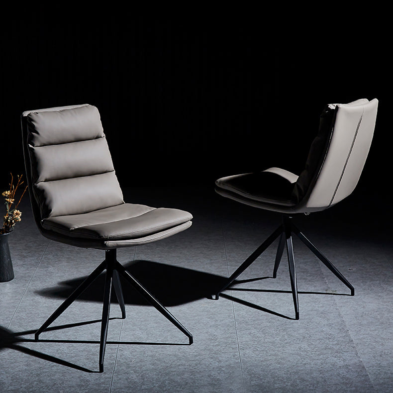 Chaises de salle à manger rembourrées scandinaves, chaises latérales sans accoudoirs à dossier solide pour un usage domestique