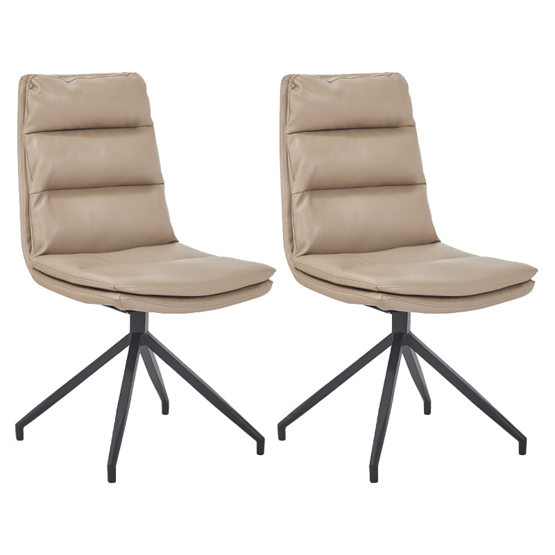 Chaises de salle à manger rembourrées scandinaves, chaises latérales sans accoudoirs à dossier solide pour un usage domestique