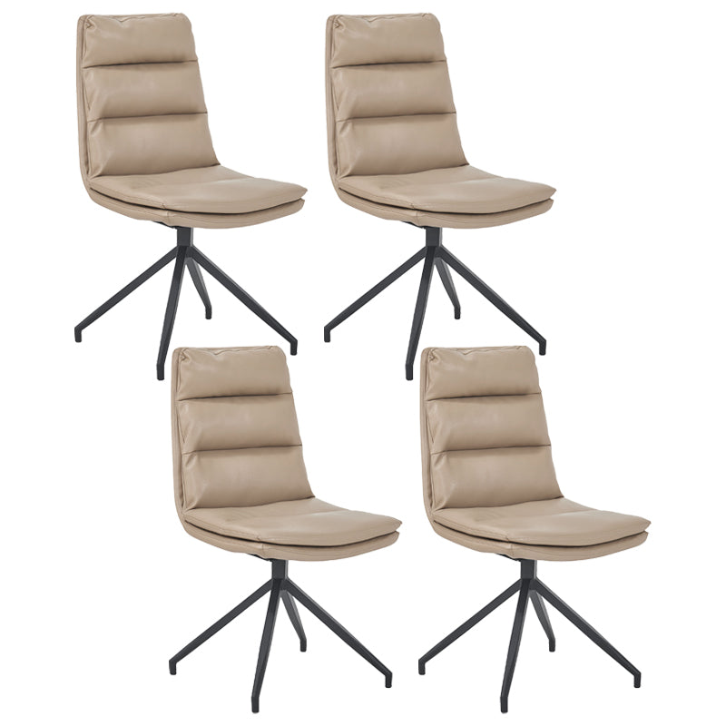 Chaises de salle à manger rembourrées scandinaves, chaises latérales sans accoudoirs à dossier solide pour un usage domestique
