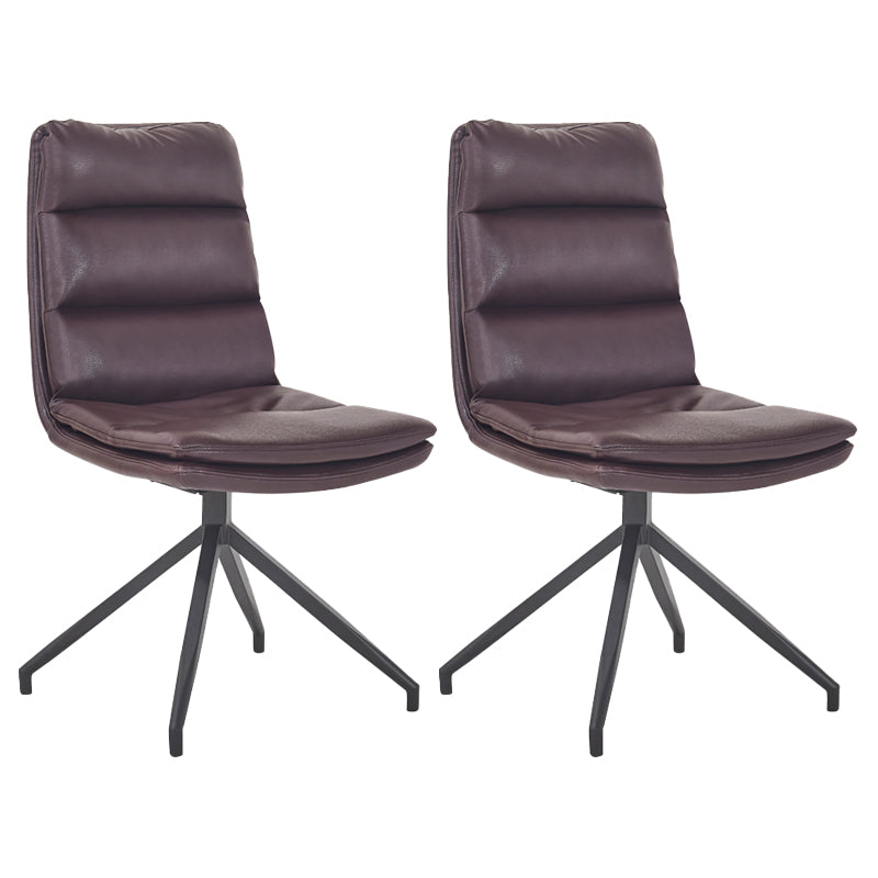 Chaises de salle à manger rembourrées scandinaves, chaises latérales sans accoudoirs à dossier solide pour un usage domestique