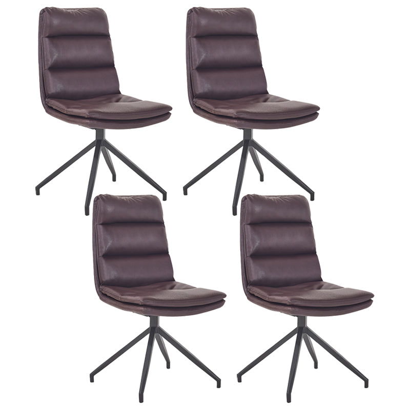 Chaises de salle à manger rembourrées scandinaves, chaises latérales sans accoudoirs à dossier solide pour un usage domestique