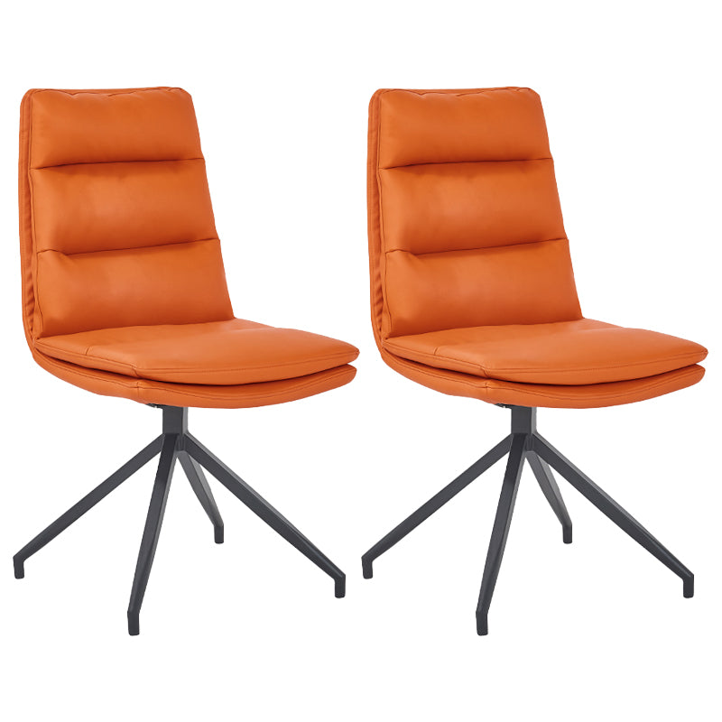 Chaises de salle à manger rembourrées scandinaves, chaises latérales sans accoudoirs à dossier solide pour un usage domestique