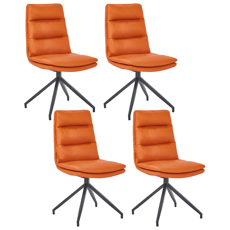 Chaises de salle à manger rembourrées scandinaves, chaises latérales sans accoudoirs à dossier solide pour un usage domestique