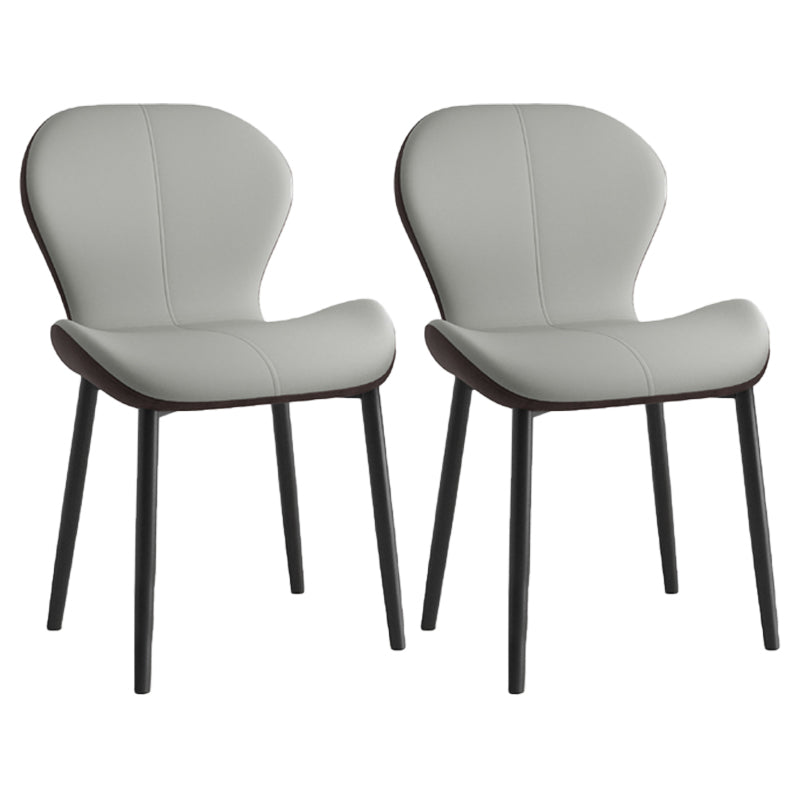 Chaise d'appoint scandinave pour salle d'étude, finition mate, en cuir PU, chaise de salle à manger Parsons