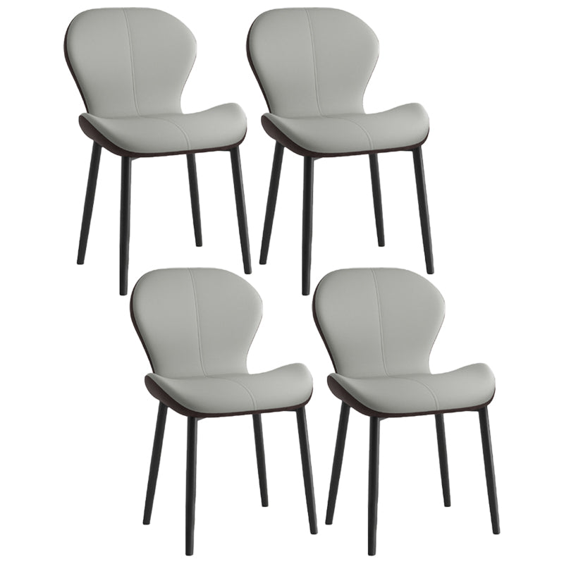 Chaise d'appoint scandinave pour salle d'étude, finition mate, en cuir PU, chaise de salle à manger Parsons