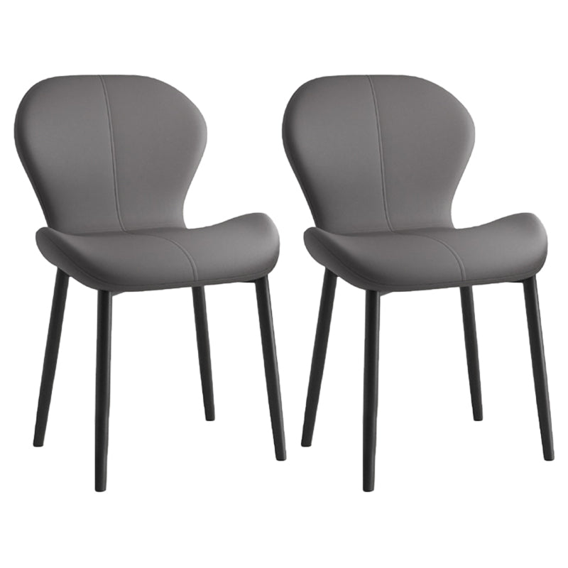 Chaise d'appoint scandinave pour salle d'étude, finition mate, en cuir PU, chaise de salle à manger Parsons