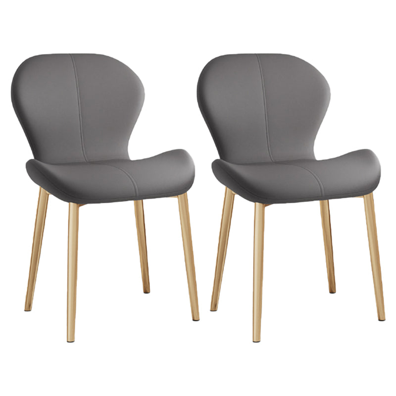 Chaise d'appoint scandinave pour salle d'étude, finition mate, en cuir PU, chaise de salle à manger Parsons