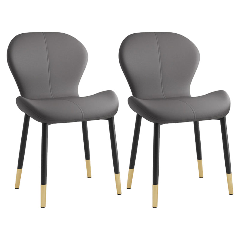 Chaise d'appoint scandinave pour salle d'étude, finition mate, en cuir PU, chaise de salle à manger Parsons