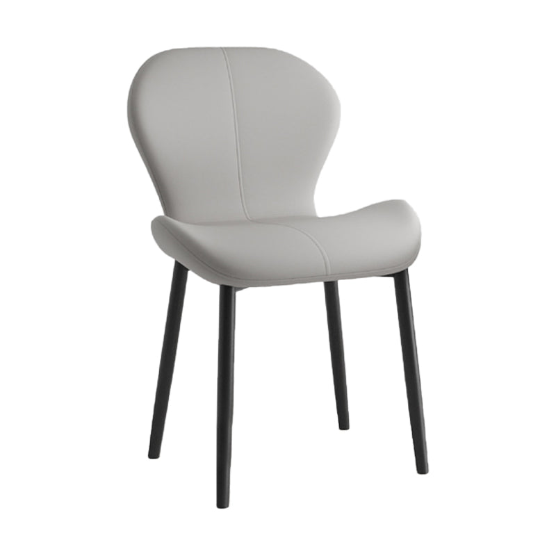 Chaise d'appoint scandinave pour salle d'étude, finition mate, en cuir PU, chaise de salle à manger Parsons