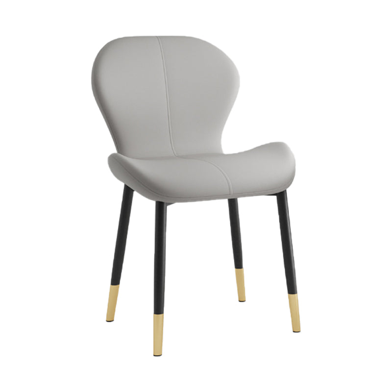 Chaise d'appoint scandinave pour salle d'étude, finition mate, en cuir PU, chaise de salle à manger Parsons