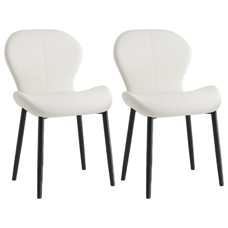 Chaise d'appoint scandinave pour salle d'étude, finition mate, en cuir PU, chaise de salle à manger Parsons