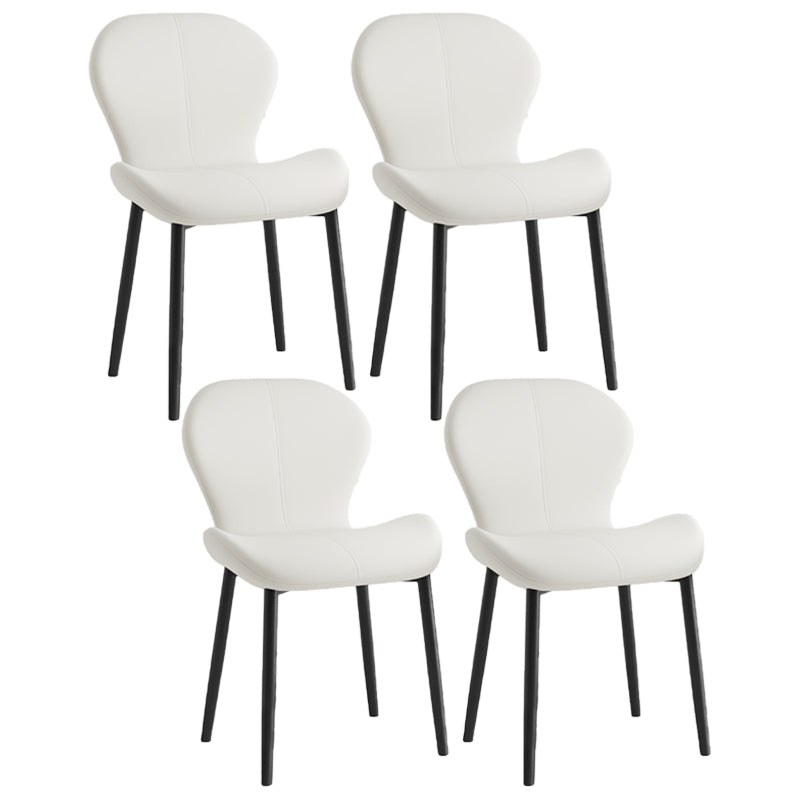 Chaise d'appoint scandinave pour salle d'étude, finition mate, en cuir PU, chaise de salle à manger Parsons