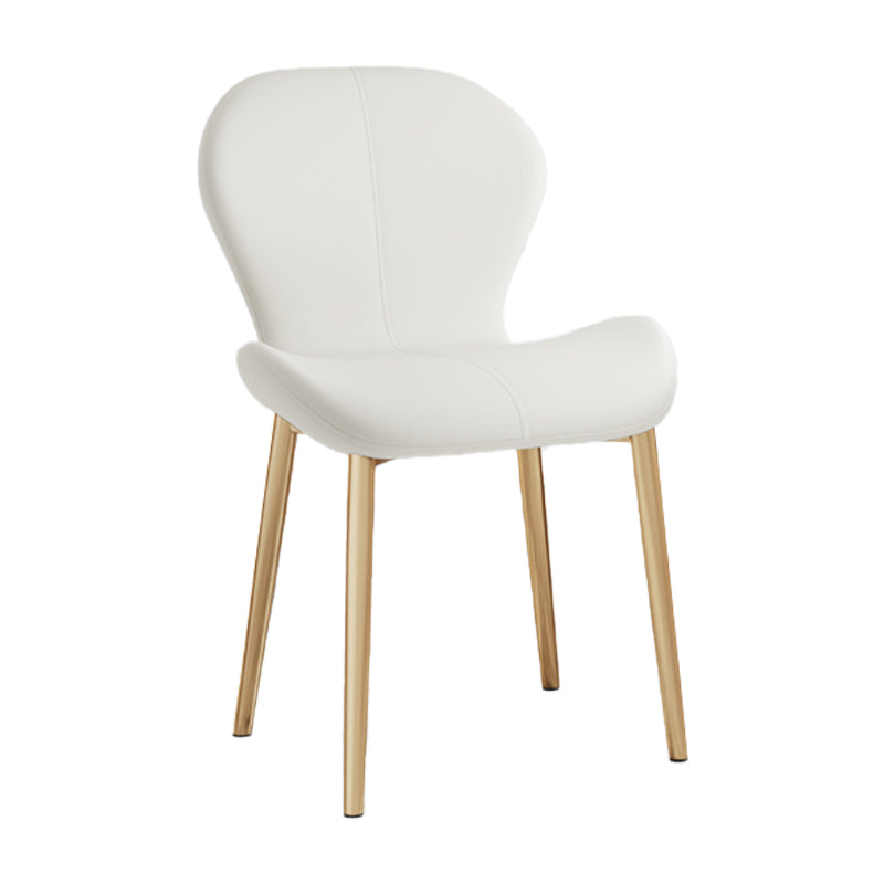 Chaise d'appoint scandinave pour salle d'étude, finition mate, en cuir PU, chaise de salle à manger Parsons