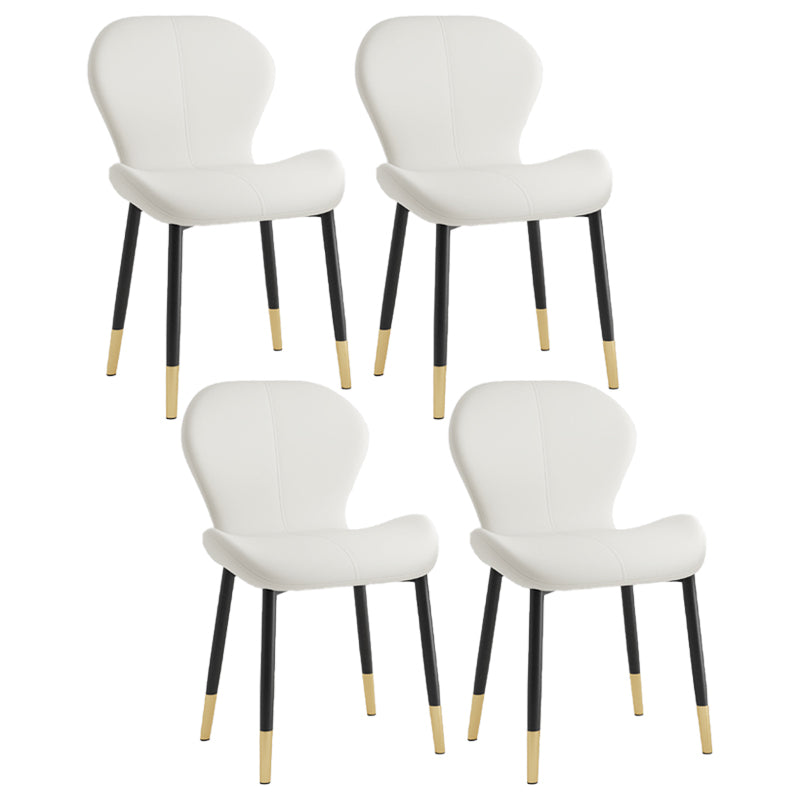 Chaise d'appoint scandinave pour salle d'étude, finition mate, en cuir PU, chaise de salle à manger Parsons