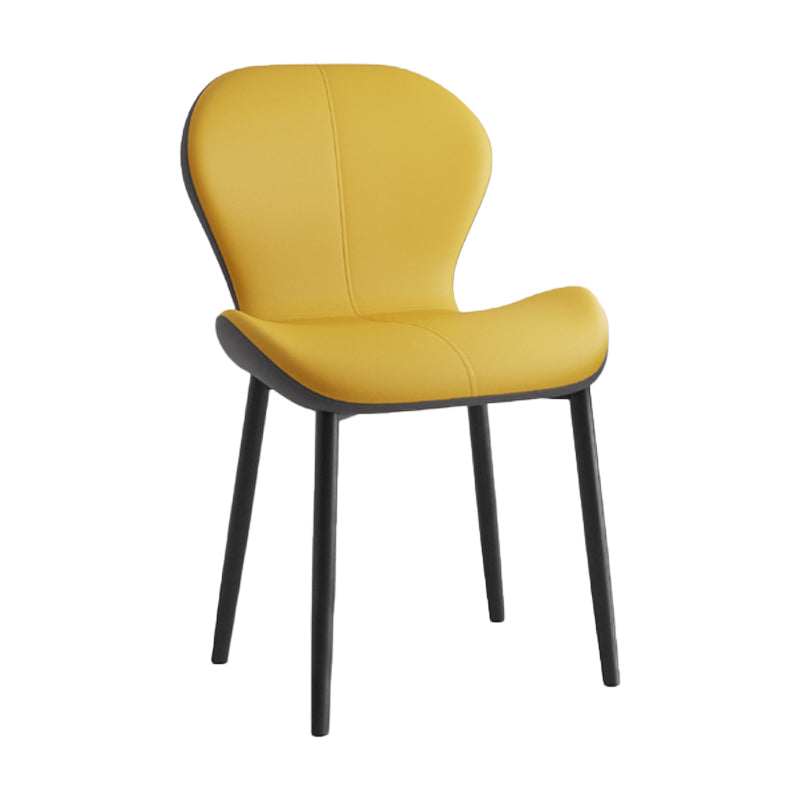 Chaise d'appoint scandinave pour salle d'étude, finition mate, en cuir PU, chaise de salle à manger Parsons