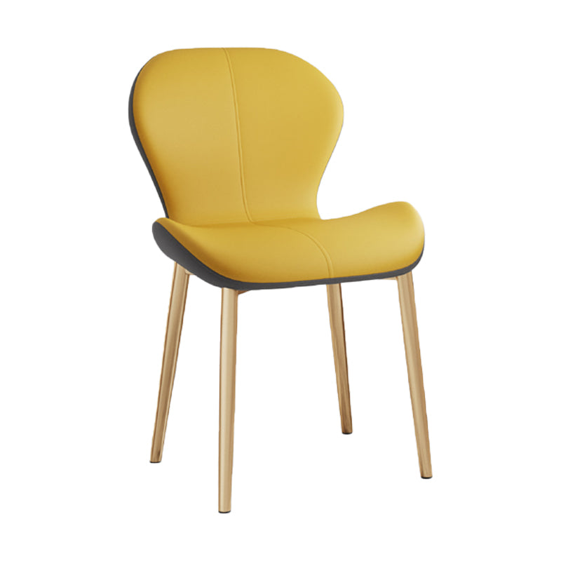 Chaise d'appoint scandinave pour salle d'étude, finition mate, en cuir PU, chaise de salle à manger Parsons
