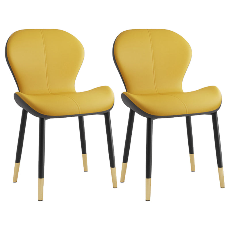 Chaise d'appoint scandinave pour salle d'étude, finition mate, en cuir PU, chaise de salle à manger Parsons
