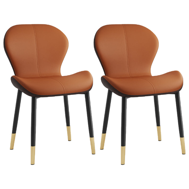 Chaise d'appoint scandinave pour salle d'étude, finition mate, en cuir PU, chaise de salle à manger Parsons