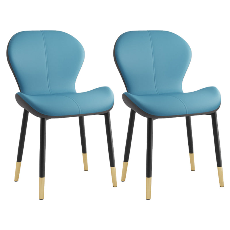 Chaise d'appoint scandinave pour salle d'étude, finition mate, en cuir PU, chaise de salle à manger Parsons