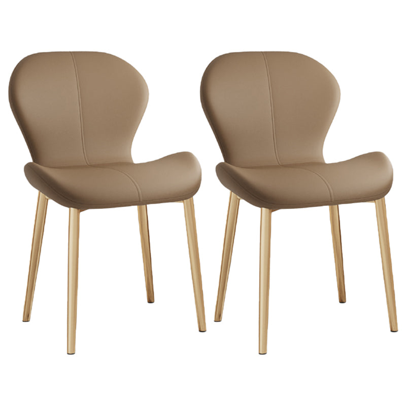 Chaise d'appoint scandinave pour salle d'étude, finition mate, en cuir PU, chaise de salle à manger Parsons