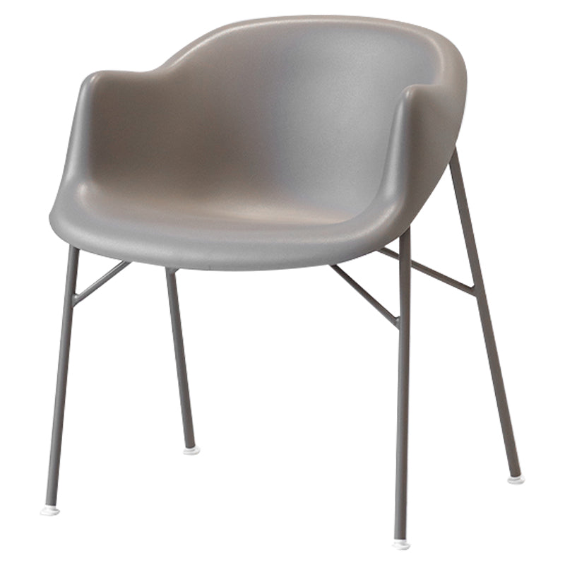 Fauteuil de salle à manger en plastique de Style scandinave, chaise simple à dossier solide pour usage domestique