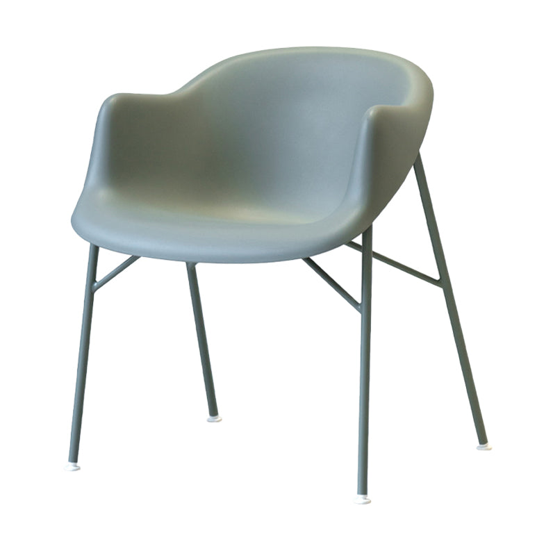 Fauteuil de salle à manger en plastique de Style scandinave, chaise simple à dossier solide pour usage domestique