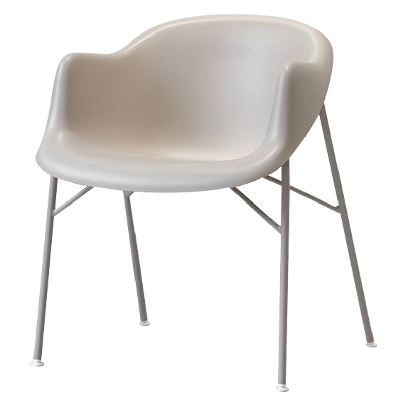 Fauteuil de salle à manger en plastique de Style scandinave, chaise simple à dossier solide pour usage domestique