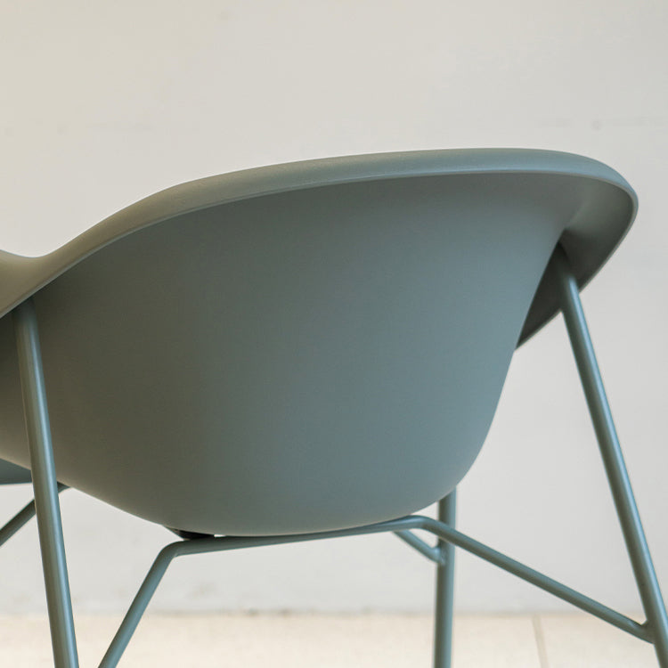 Fauteuil de salle à manger en plastique de Style scandinave, chaise simple à dossier solide pour usage domestique