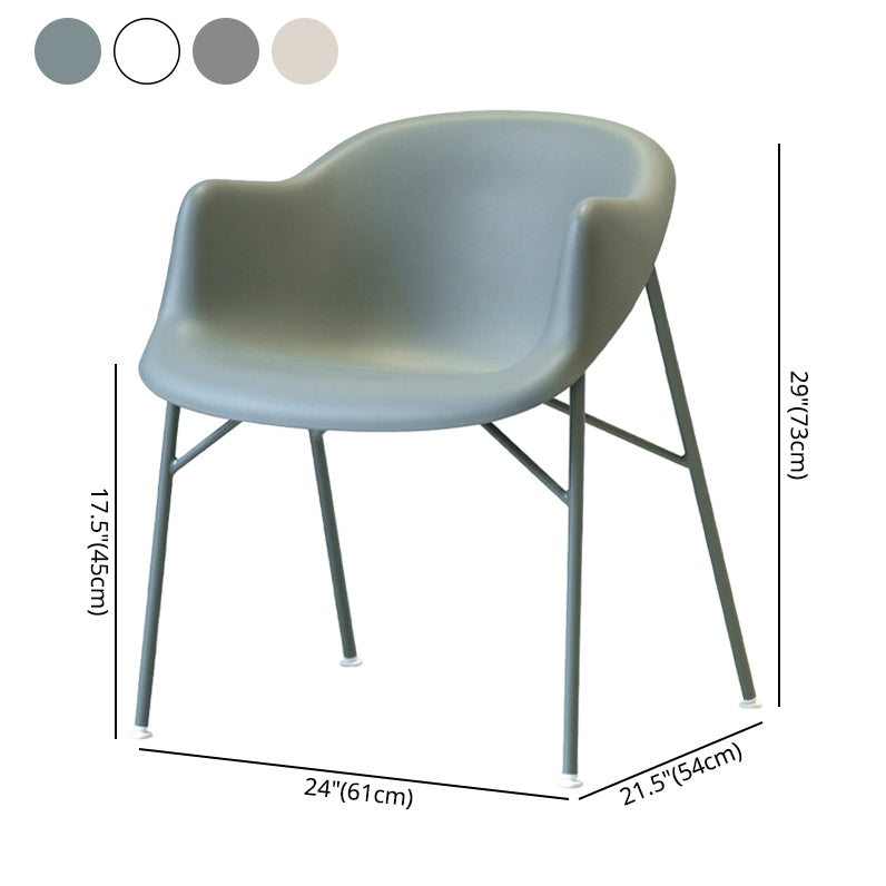 Fauteuil de salle à manger en plastique de Style scandinave, chaise simple à dossier solide pour usage domestique