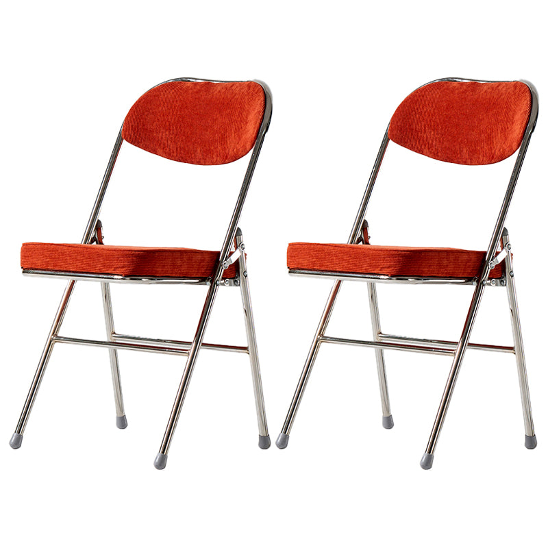 Chaises d'appoint de salle à manger pliantes de style industriel Chaises de salle à manger rembourrées sans accoudoirs (Ensemble de 2)
