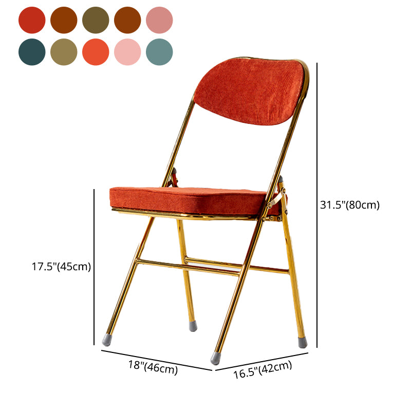 Chaises d'appoint de salle à manger pliantes de style industriel Chaises de salle à manger rembourrées sans accoudoirs (Ensemble de 2)