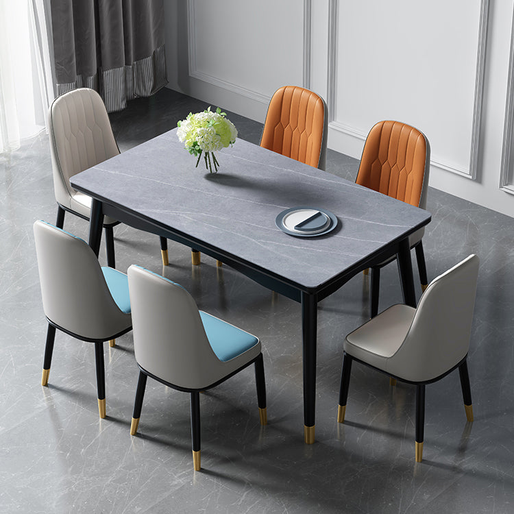 Mesa de comedor estándar superior de piedra sinterizada industrial Mesa de comedor rectangular para cocina
