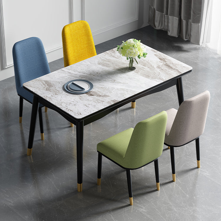 Mesa de comedor estándar superior de piedra sinterizada industrial Mesa de comedor rectangular para cocina