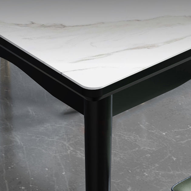 Mesa de comedor estándar superior de piedra sinterizada industrial Mesa de comedor rectangular para cocina
