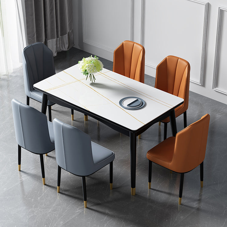 Mesa de comedor estándar superior de piedra sinterizada industrial Mesa de comedor rectangular para cocina