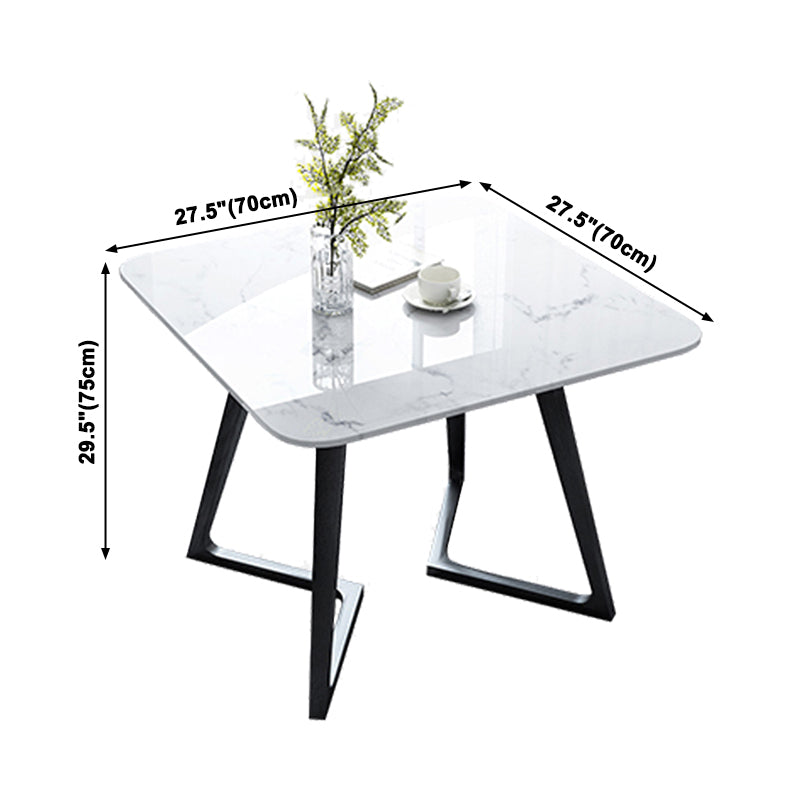 Mesa de comedor de piedra sinterizada de forma cuadrada industrial Mesa de comedor estándar para la cocina