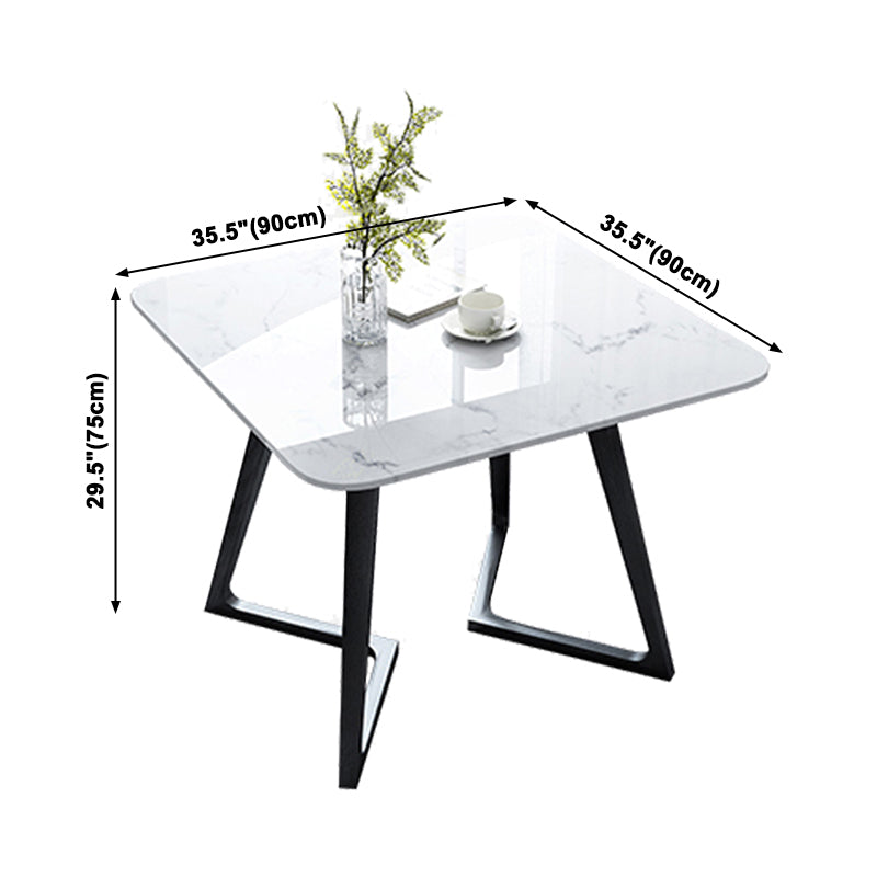 Mesa de comedor de piedra sinterizada de forma cuadrada industrial Mesa de comedor estándar para la cocina