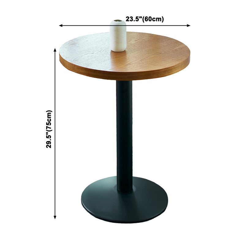 Industrial Style Brown Dining Table Wooden Table with Black Frame for Dining Room