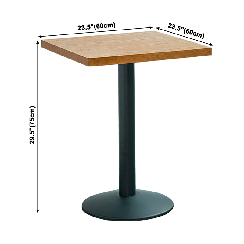Industrial Style Brown Dining Table Wooden Table with Black Frame for Dining Room