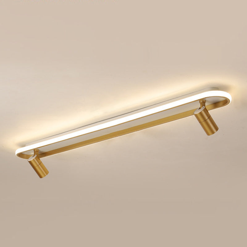 Modern LED Ceiling Lamp with Spotlight Gold Flush Mount Light for Clothing Shop