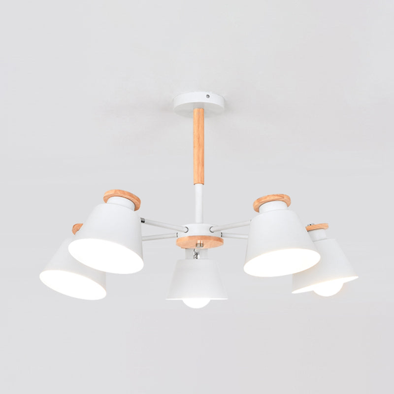 Accesorios de iluminación de lámparas de madera modernos Luz de suspensión de beige múltiple para sala de estar