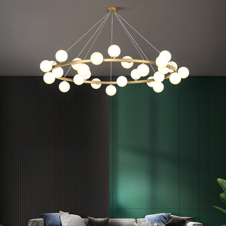 Glob kroonluchter verlichtingsarmaturen Designer Style Multi-Head Suspension Light met witte schaduw