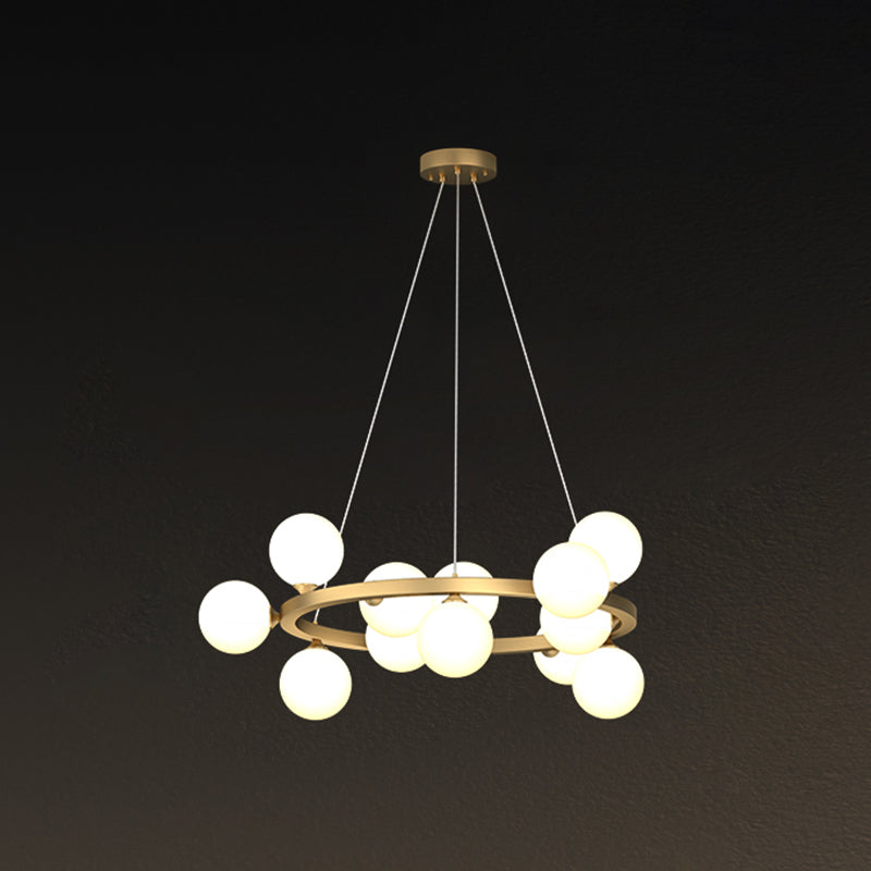Glob kroonluchter verlichtingsarmaturen Designer Style Multi-Head Suspension Light met witte schaduw