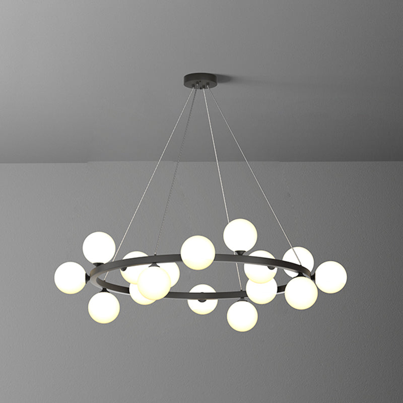 Glob kroonluchter verlichtingsarmaturen Designer Style Multi-Head Suspension Light met witte schaduw