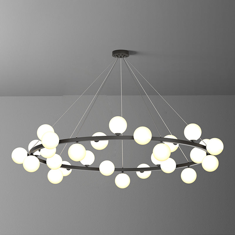 Glob kroonluchter verlichtingsarmaturen Designer Style Multi-Head Suspension Light met witte schaduw