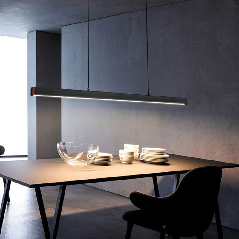 LED Simple Hanging Light Modern Rectangle Pendant Lamp Fixture for Dining Room