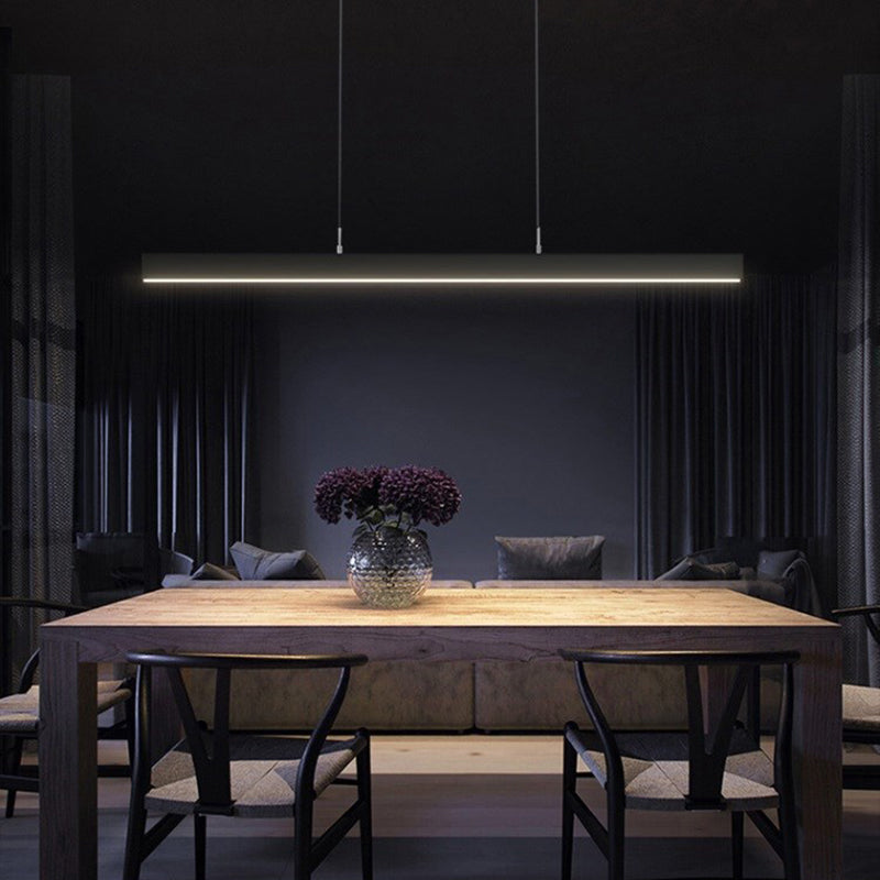 LED Simple Hanging Light Modern Rectangle Pendant Lamp Fixture for Dining Room