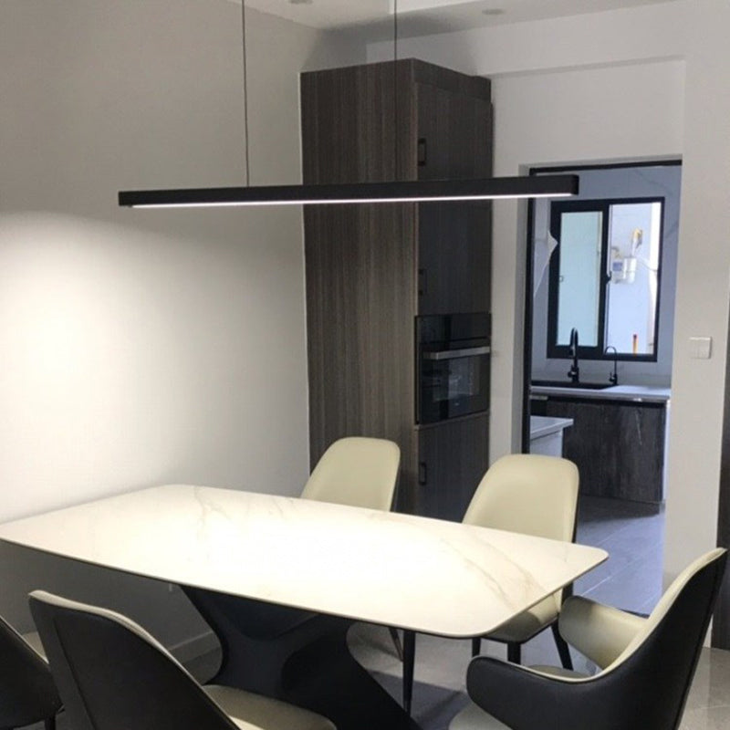 LED Simple Hanging Light Modern Rectangle Pendant Lamp Fixture for Dining Room