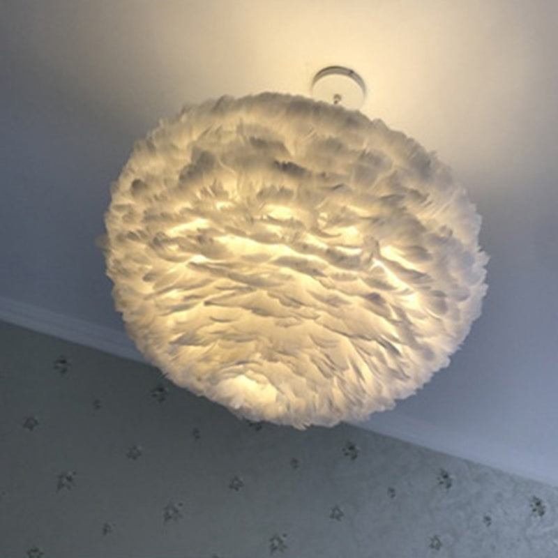 Luci moderne di piuma sospesa per bambini camera da letto per bambini lampadario