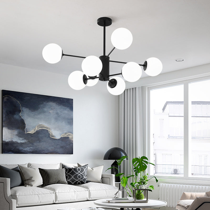 Simplicity Chandelier Light Fixture Black Hanging Ceiling Light for Living Room